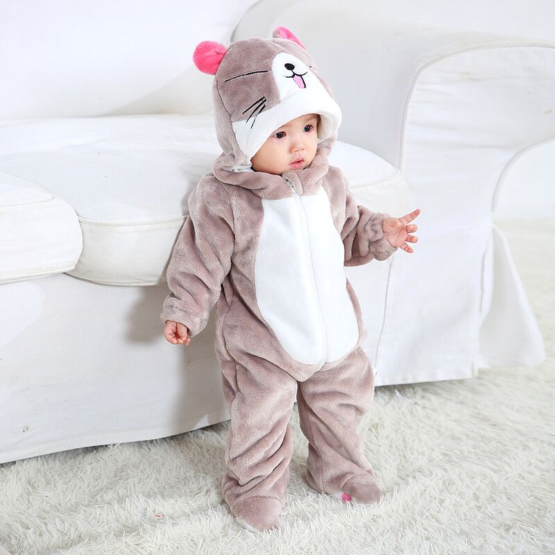 Bộ đồ liền thân em bé đa dạng họa tiết nhân vật hoạt hình dễ thương (lẻ size)