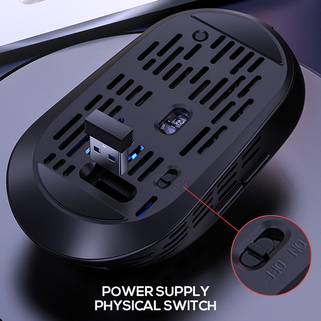 Chuột Gaming Hel + A6 Rgb Không Dây Có Đèn Led Cho Văn Phòng / Nhà Ở