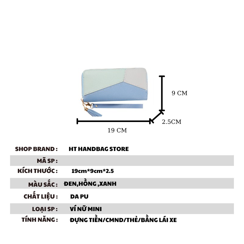Ví nữ dài cầm tay thời trang cao cấp đựng tiền nhiều ngăn đẹp giá rẻ 2021 VDCT03