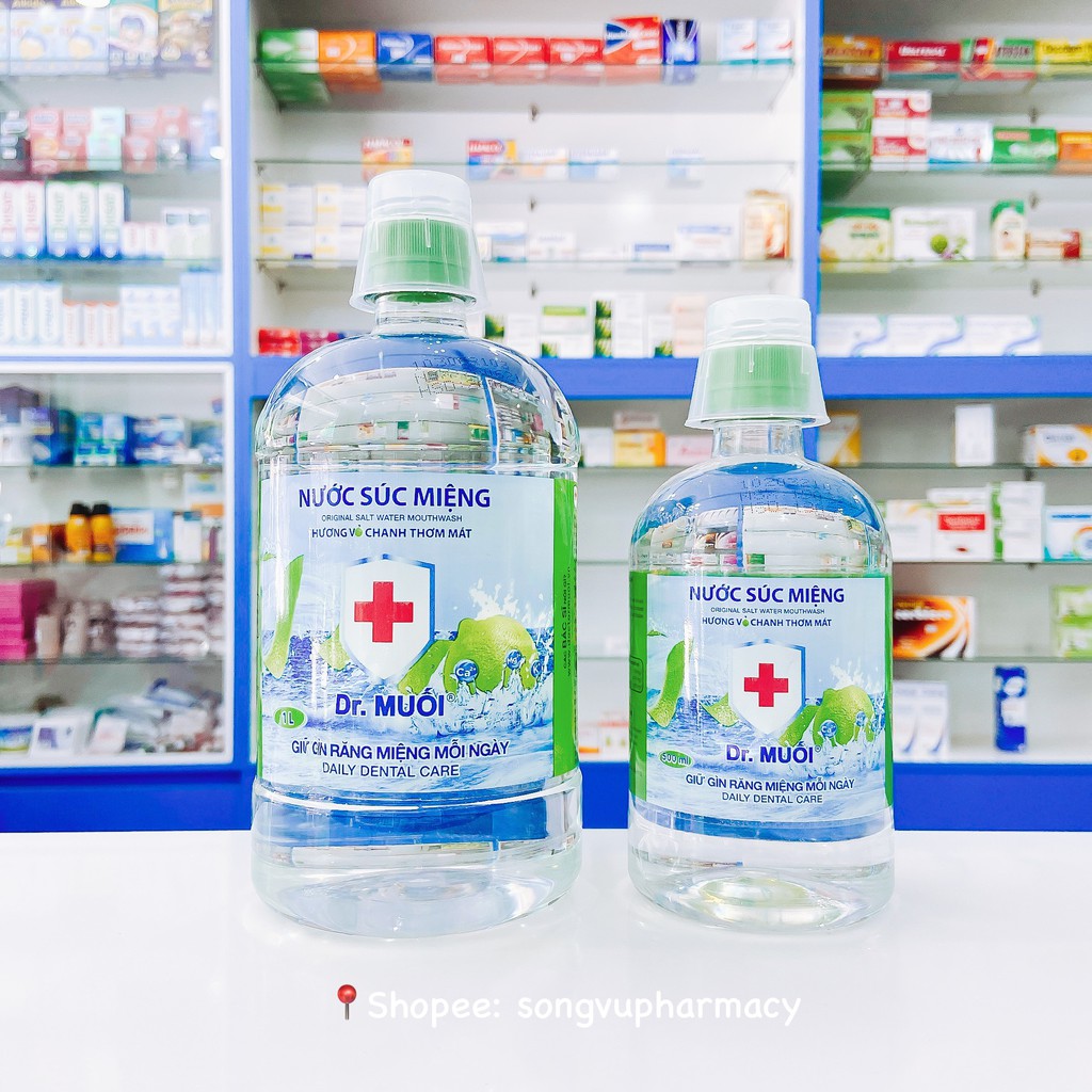 Nước súc miệng Dr. Muối - Hương vỏ chanh, hương gừng