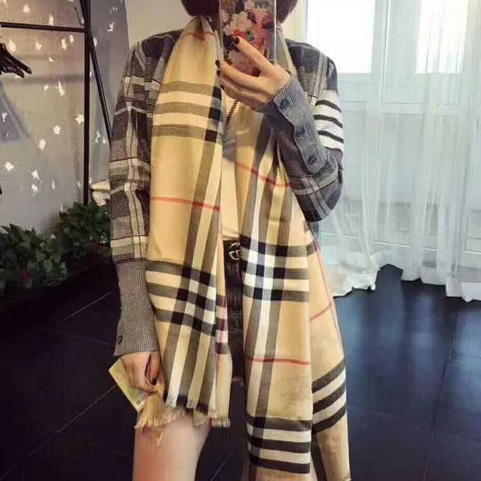 Khăn Choàng Cổ Cashmere Mùa Đông Mã-14.08- Burberry Cho Nam Nữ