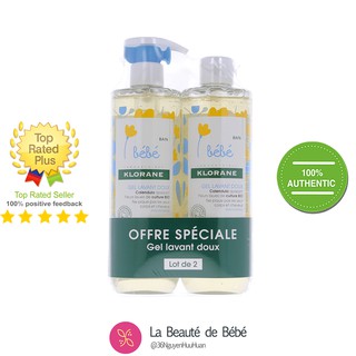 Sữa tắm gội cho bé 2in1 Pháp - Klorane
