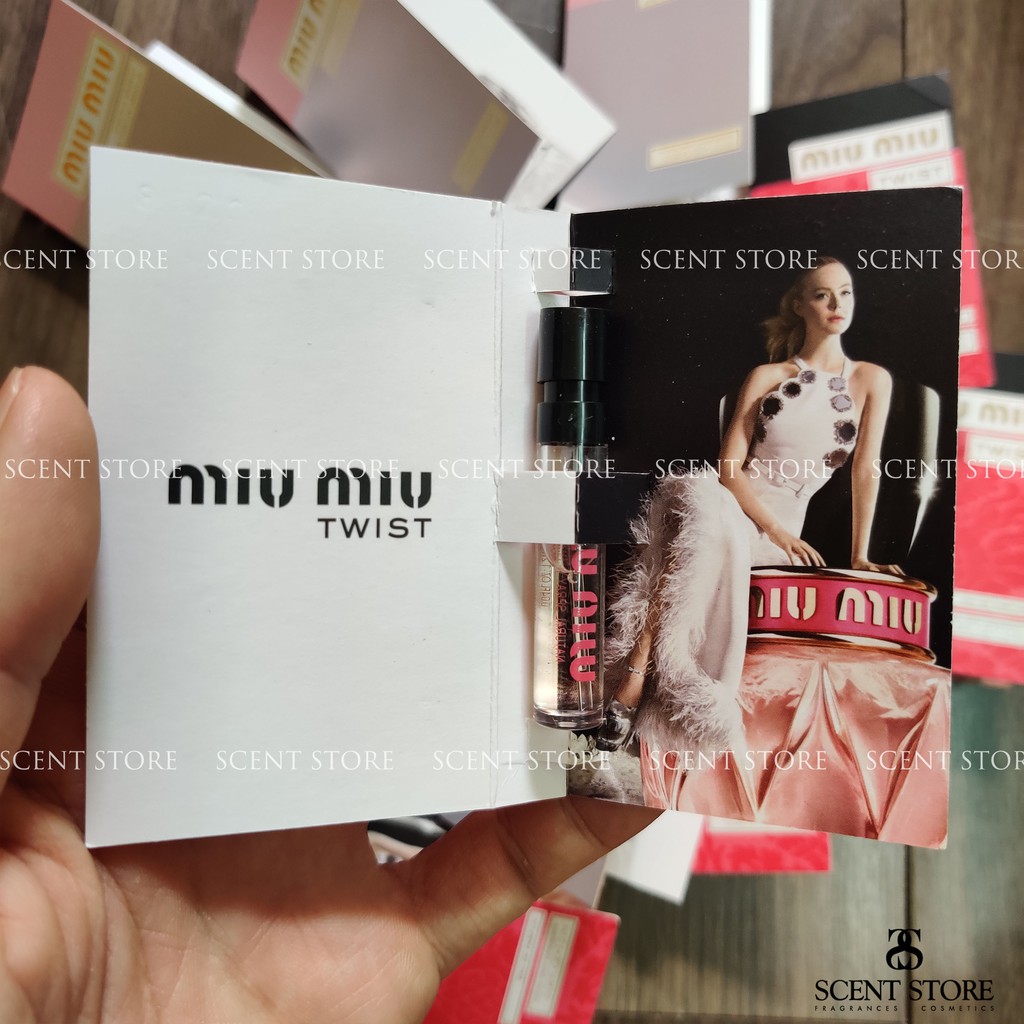 Scentstorevn - Vial chính hãng nước hoa Miu Miu Twist, L'eau Rosee, Fleur D’argent [1.2ml]