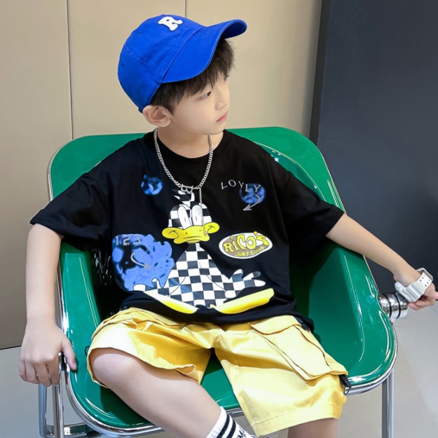 Áo Thun Cotton In Họa Tiết Thời Trang Mùa Hè Cho Bé Trai