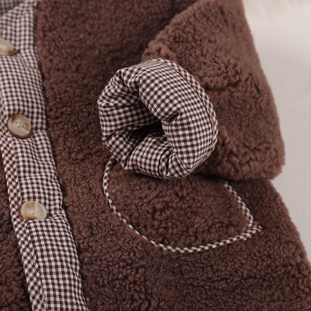 Áo khoác lông cừu BEAR LEADER giữ ấm mùa đông phong cách Hàn Quốc mới cho bé trai và bé gái 2-6 tuổi