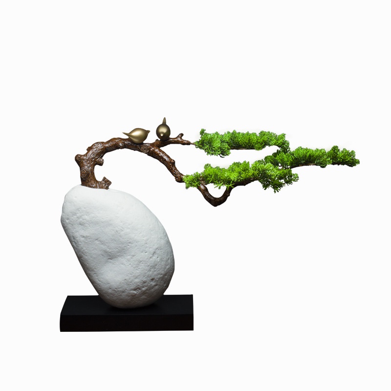 MỘC THẠCH , MÔ HÌNH CÂY MỌC TRÊN ĐÁ NGHỆ THUẬT TRÀ ĐẠO TRANG TRÍ NHÀ CỬA TIMEDECOR