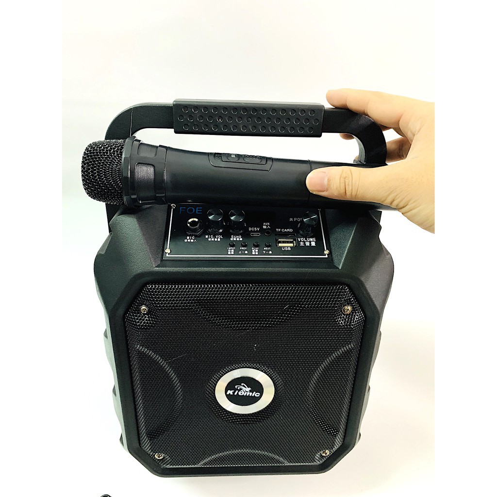 [SALE GIÁ SỐC] Loa Bluetooth Karaoke Công Suất Cực Lớn, Loa Xach Tay Mini KIOMIC K68(Tặng Kèm Micro Không Dây)