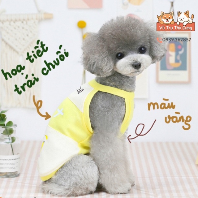 Áo thun ba lỗ cho Chó Mèo hoạ tiết hộp sữa, thun co dãn mát mẻ