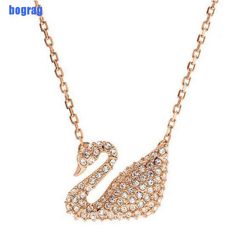 SWAROVSKI Bộ Trang Sức 3 Món Hình Thiên Nga Xinh Xắn