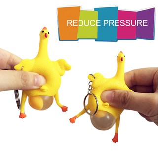 Kid’s Chicken Toys Squeeze Stress Relief Hen Cute Key Ring Reduce Plessure
