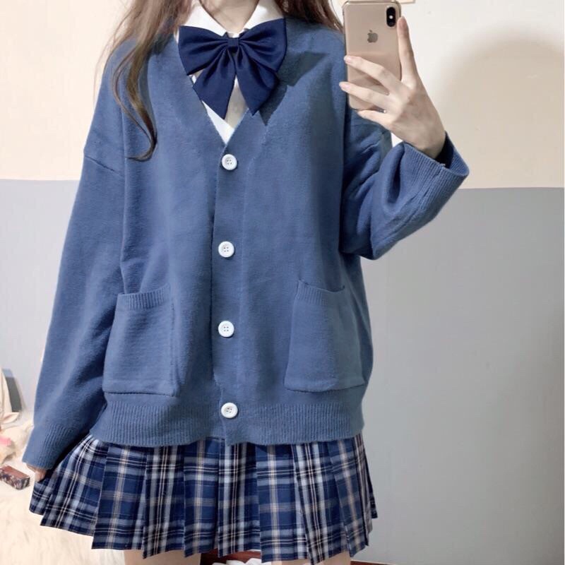 Áo khoác len cardigan túi 2 bên phong cách Hàn cực xinh KL04