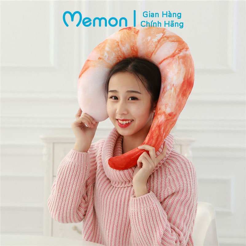 Gối Kê Cổ Bông Hình Tôm Cao Cấp Memon