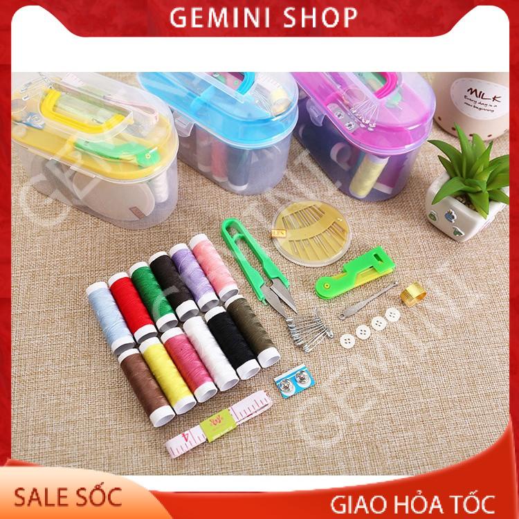 Bộ Hộp Kim Chỉ Đa năng K16 24 món May Vá Đầy Đủ Gia Đình Kim Khâu, Chỉ Kéo Thước Dây loại 1 GEMINI SHOP