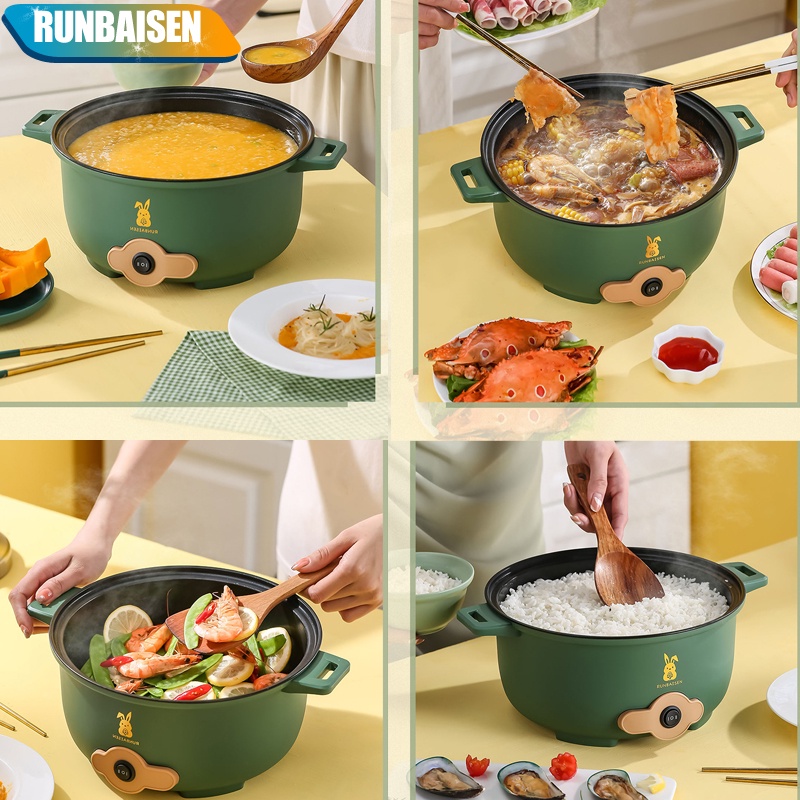 Nồi Lẩu Mini Cắm Điện Đa Năng Lớp Chống Dính Teflon Cao Cấp  Kèm Xửng Hấp Siêu Tiện Lợi,Công Suất 1000W,bảo hành 6 Tháng