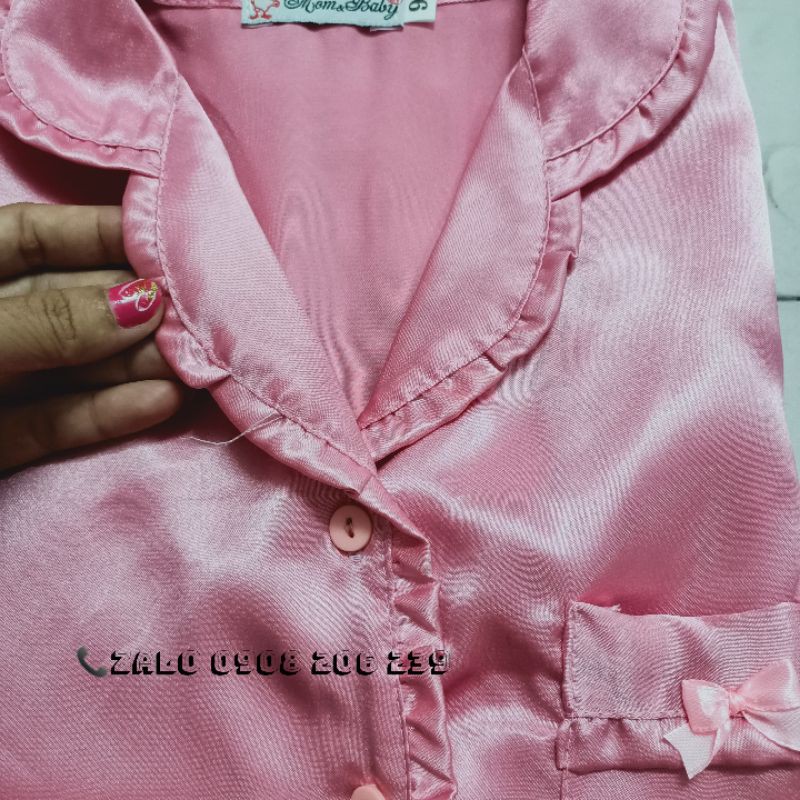 11-40kg Bộ quần áo dài tay vải phi bóng cho bé gái - Bộ pijama dài tay size đại cho bé gái -tatashop