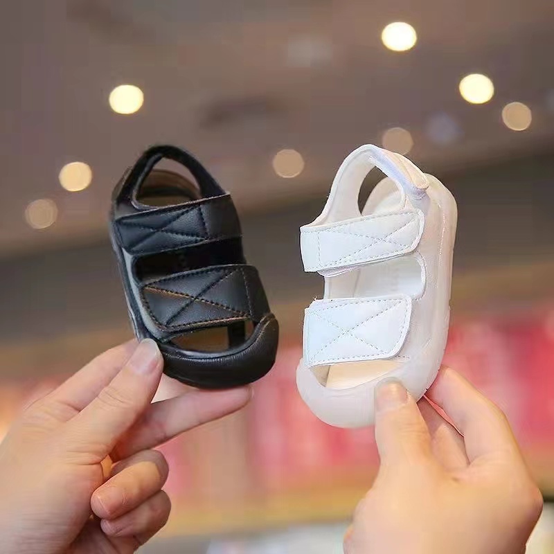 Xăng đan Đế Mềm Chống Trượt Màu Trơn Thời Trang Mùa Hè Dành Cho Bé Trai Gái