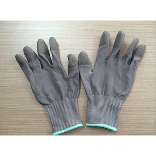 Găng tay PU phủ ngón màu xám size M