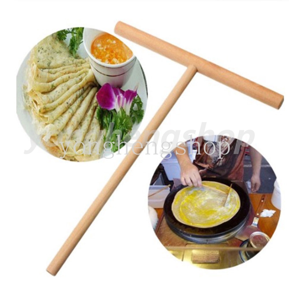 Dụng Cụ Làm Bánh Kếp Hình Chữ T Bằng Gỗ Chuyên Dụng