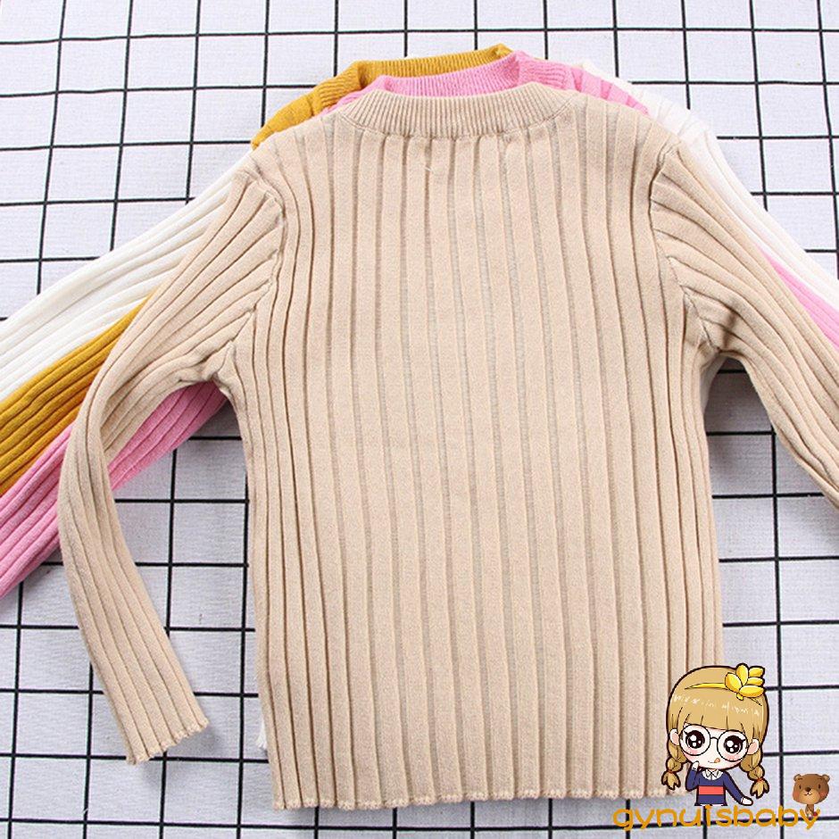 Áo Sweater Dệt Kim Cổ Tròn Giữ Ấm Cho Bé