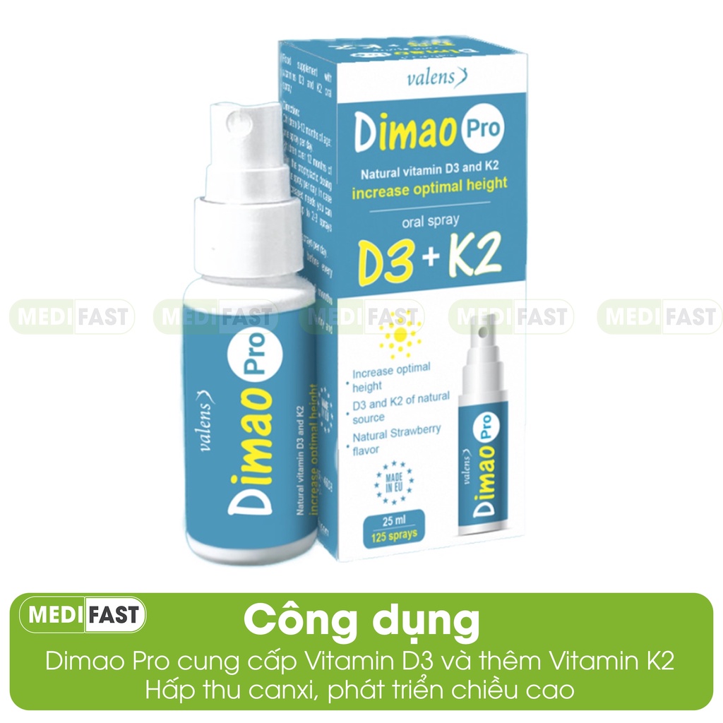 Tăng chiều cao cho bé - Xịt bổ sung vitamin D3 Dimao tăng vóc dáng chiều cao ngăn ngừa còi xương chậm lớn