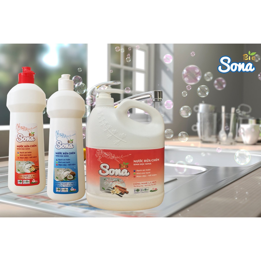 Dầu rửa chén/bát sinh học SONA 800g