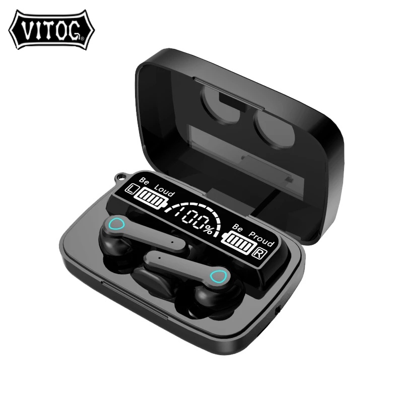 Tai nghe Vitog không dây Bluetooth TWS 5.1 M19 điều khiển cảm ứng thông minh giảm tiếng ồn thể thao