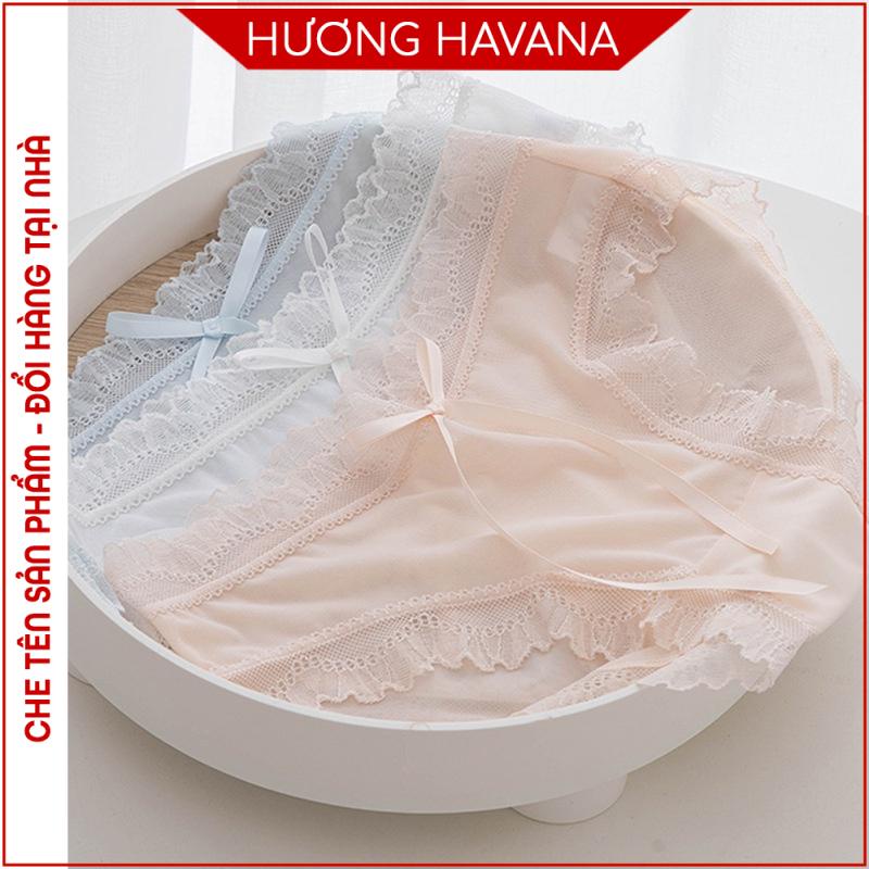 Quần lót nữ chất ren tơ xuyên thấu màu sắc pastel hiện đại Havana FLQ181
