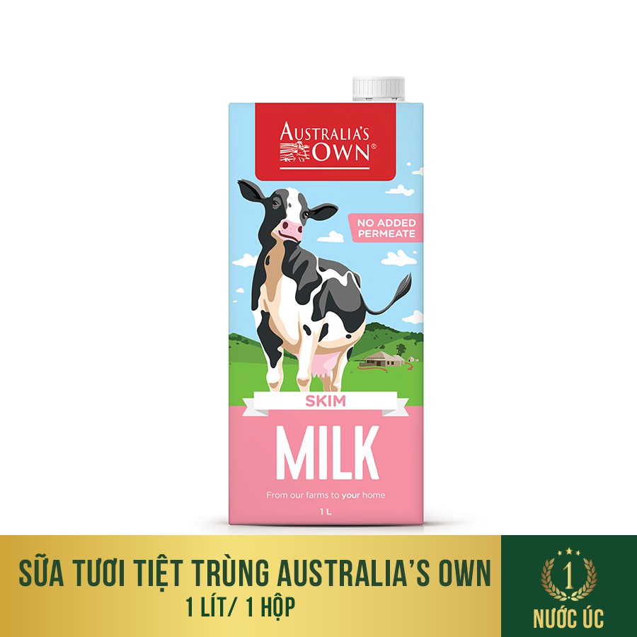 Australia's Own Sữa Tươi Úc Tách Béo 1L date tháng 9.2022