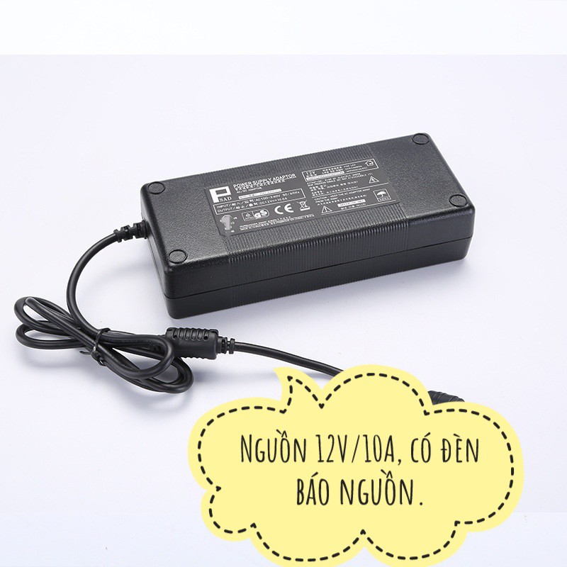 Nguồn tổng 12v - 10A,6A Cho camera CÓ LED (Dùng được cho 4-5 Camera....Bảo hành 1 NĂM)