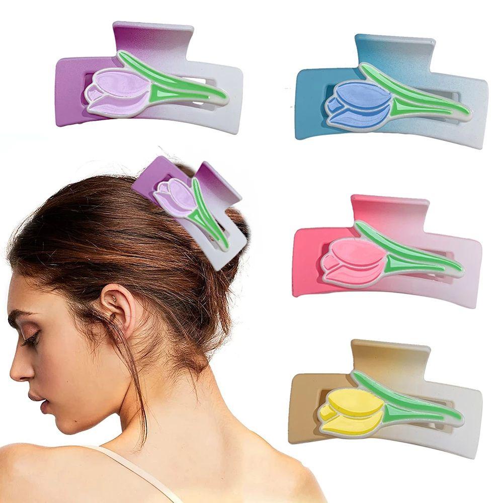 Kẹp Tóc Càng Cua Lớn Hình Hoa Thanh Lịch Dễ Thương Cho Nữ