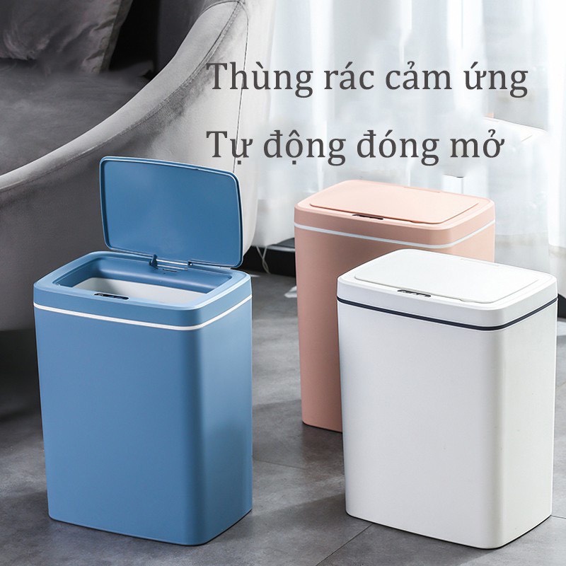 [ Bảo Hành ] Thùng Rác Cảm Ứng Tự Động Thông Minh Sạc Tích Điện 3 Chế Độ Chống Nước Tốt