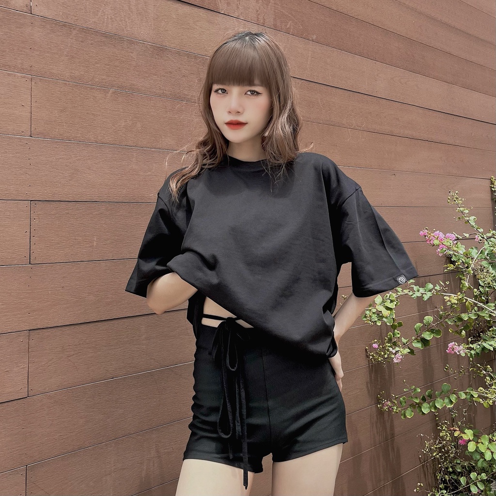 Áo Phông Tay Lỡ Nam Nữ Trơn Form Rộng Oversize 12 Màu Ulzzang Unisex Bom House