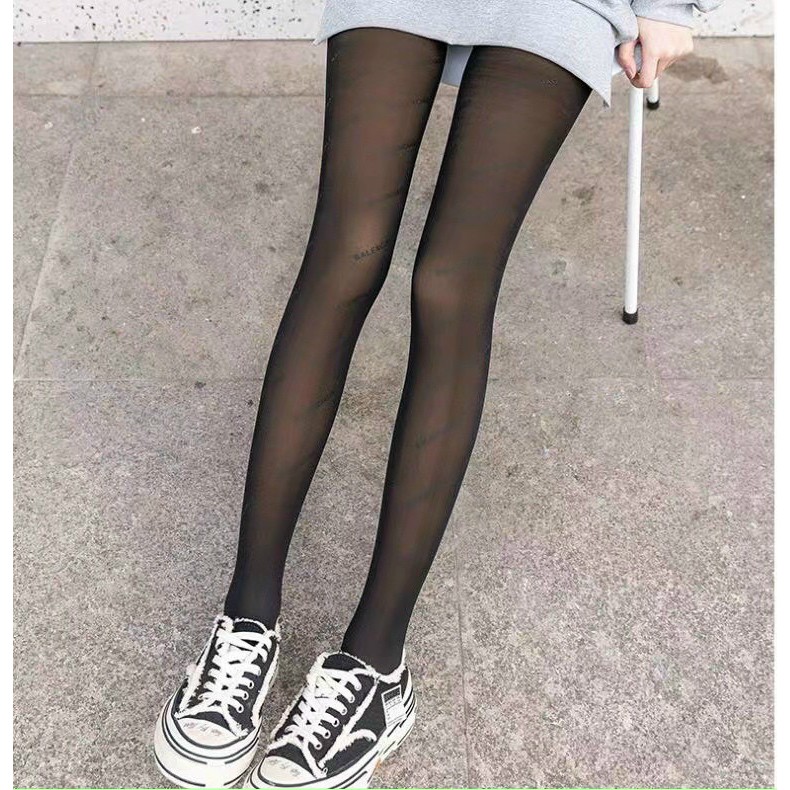 (Hàng loại 1) Quần tất lót nỉ dày Balenciaga túi zip hồng xịn