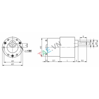 Động Cơ Giảm Tốc 12V JGB37-520 (Nhiều Loại Tốc Độ)