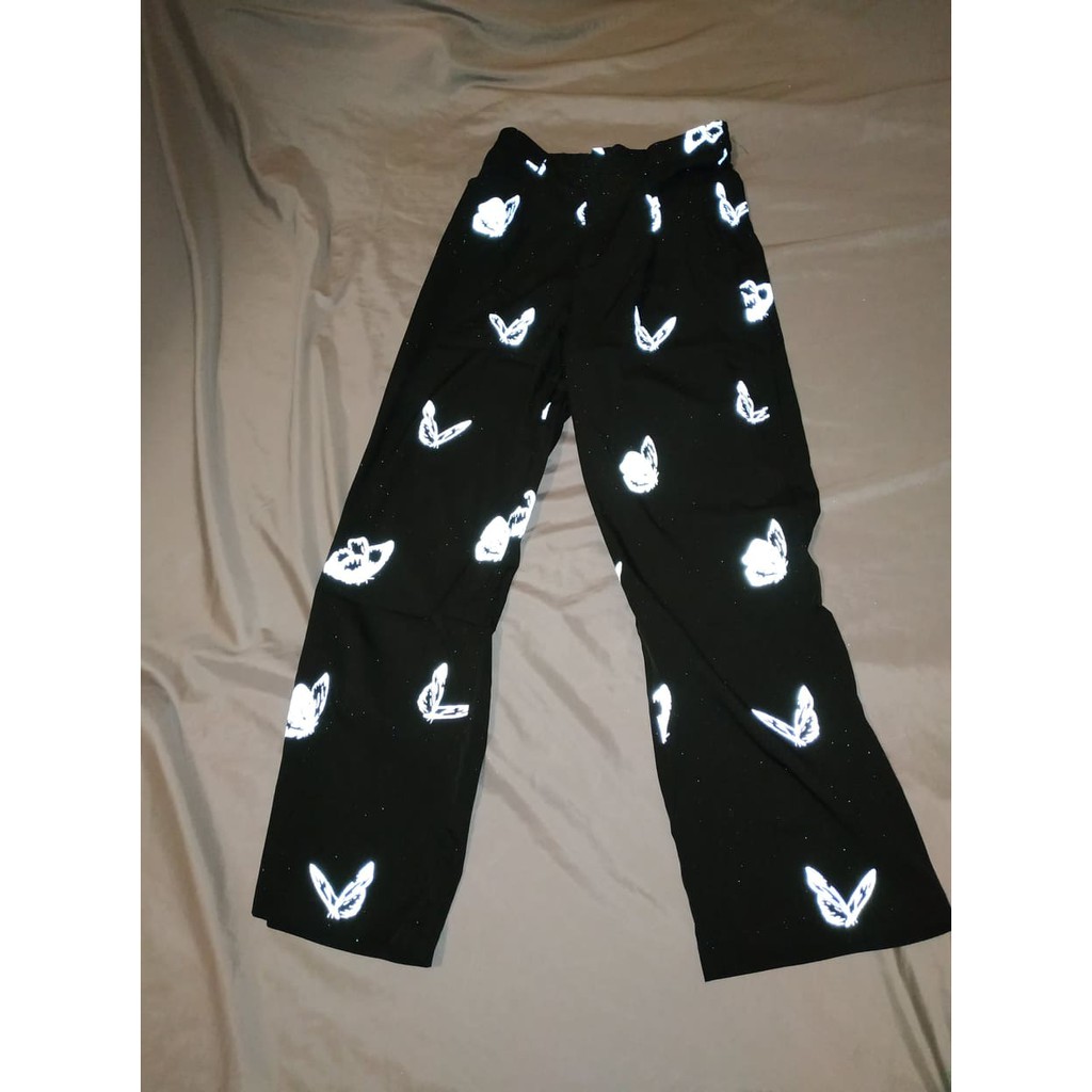 🦋 Quần thụng cạp cao họa tiết bươm bướm phản quang sành điệu phong cách đường phố hot trend ulzzang 2020 | BigBuy360 - bigbuy360.vn