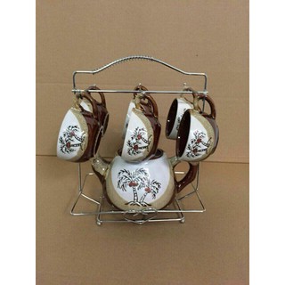 BỘ BÌNH TÁCH TRÀ COFFEE SET BẰNG GỐM SỨ