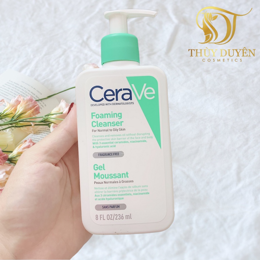 Sữa rửa mặt Cerave Foaming Facial Cleanser 236ml Pháp | BigBuy360 - bigbuy360.vn