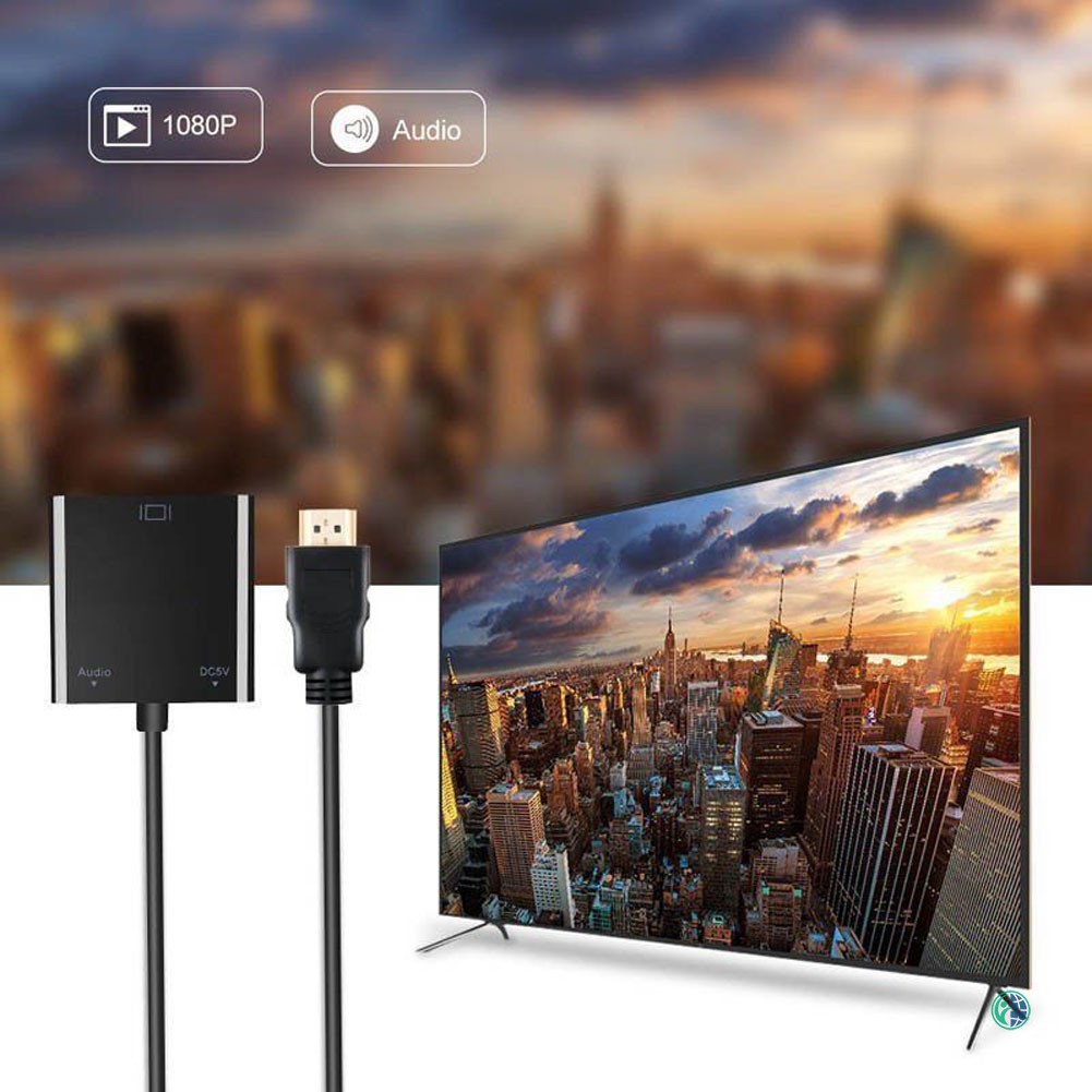 VN Bộ Chuyển Đổi Hdmi 1080p Sang Vga Jack 3.5mm Và Phụ Kiện