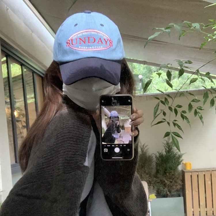 Mũ MG STUDIO thêu chữ &quot;Sunday&quot;