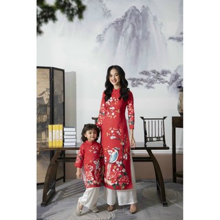 ÁO DÀI CT IN 3D/ ÁO DÀI NHÀ Phương THẢO HOT NHẤT 2020- Mã CT mẹ con chim cò.