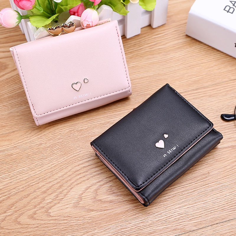 Korean style hand-held short ladies wallet small bag