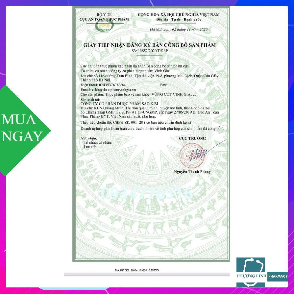 Vững Cốt Vinh Gia - Giúp Xương Chắc Khoẻ, Vận Động Deo Dai