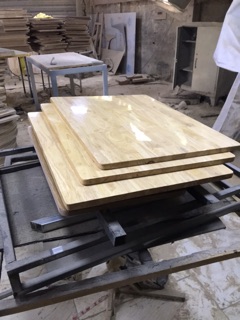 Mặt Bàn gỗ cao su 30x50cm