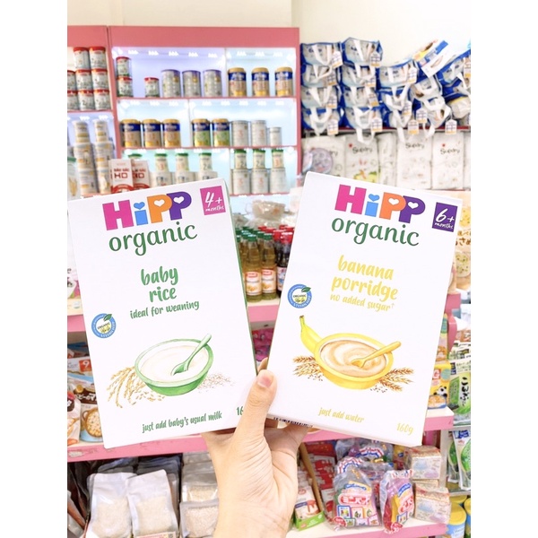 bột ăn dặm hipp organic anh hộp 160g