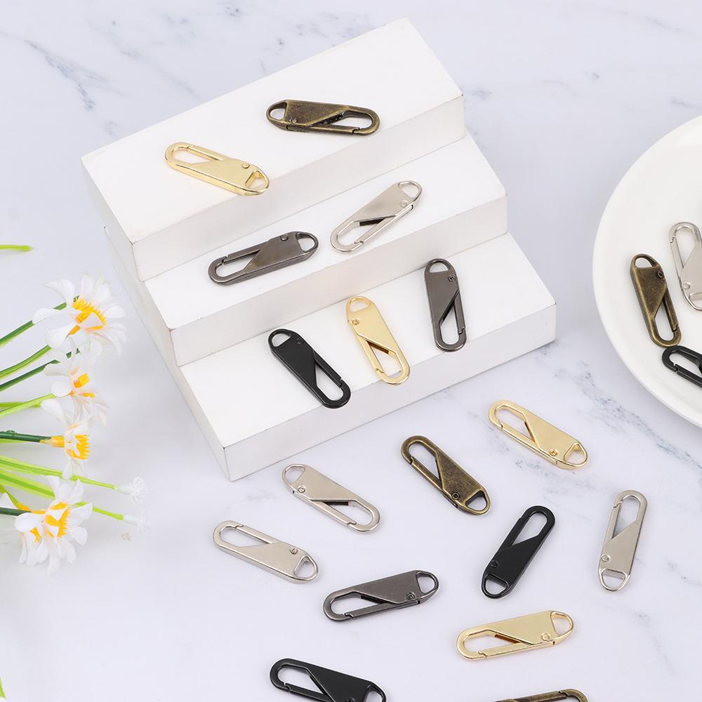 Bộ 5 Đầu Khóa Kéo Kim Loại Thời Trang Dùng Sửa Chữa Dây Kéo