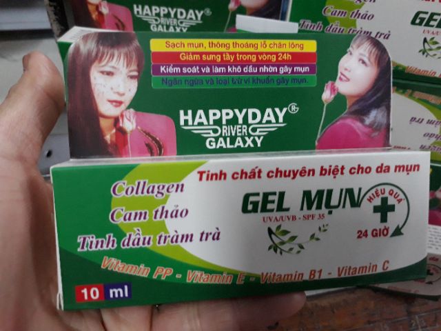 Sỉ lố 12 tuyp gel mụn xóa thâm liền sẹo HAPPYDAY