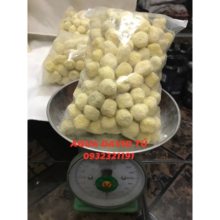 Sứ viên vàng tròn lọc nước cho bể cá cảnh (1KG)