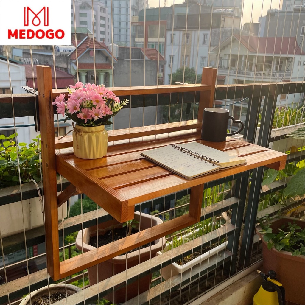Bàn treo ban công MEDOGO, bàn treo ban công trang trí BBC-01