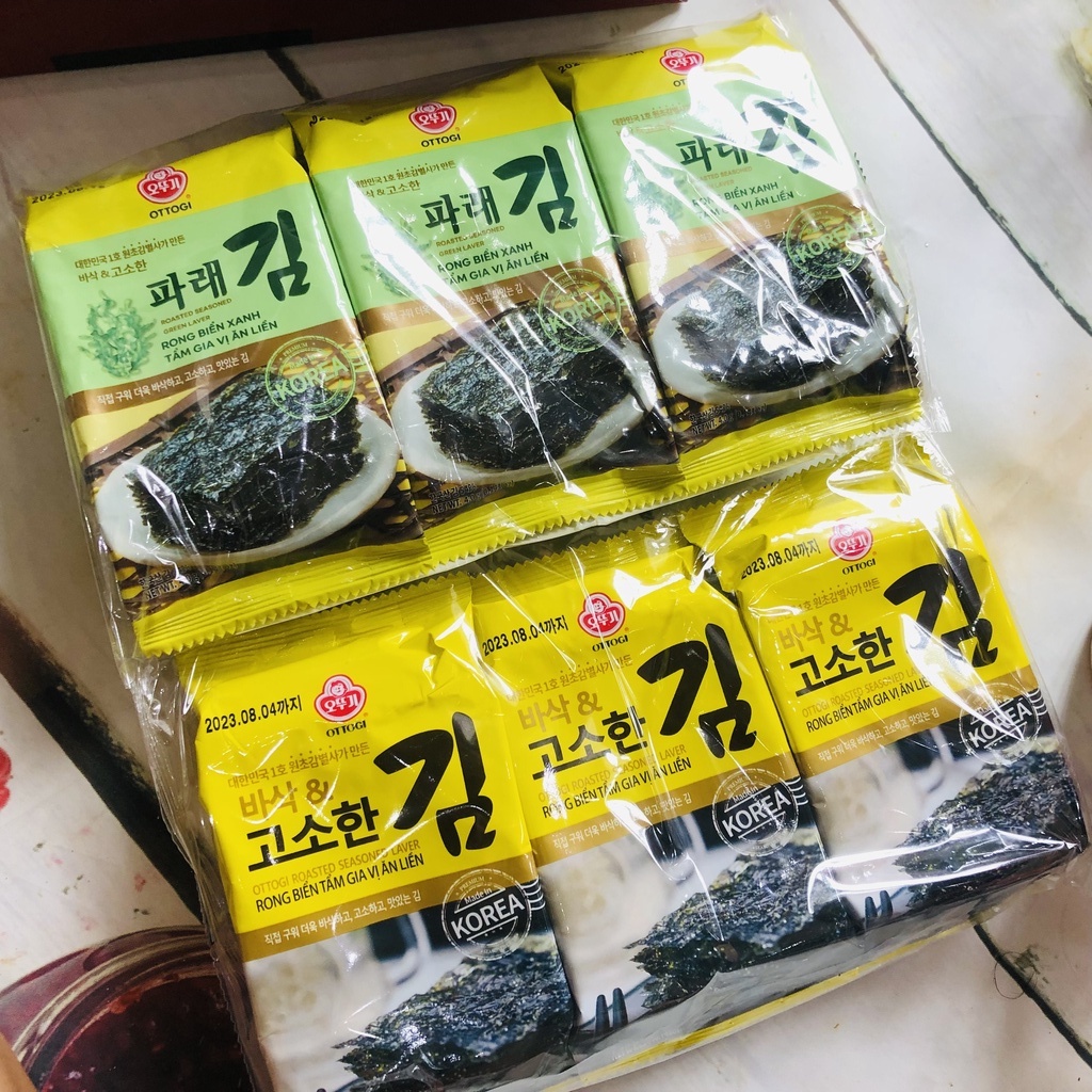combo 3 gói rong biển tẩm gia vị ăn liền OTTOGI