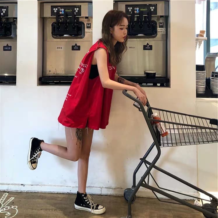 ORDER | ÁO TANKTOP ULZZANG IN CHỮ CÁ TÍNH MẶC HÈ